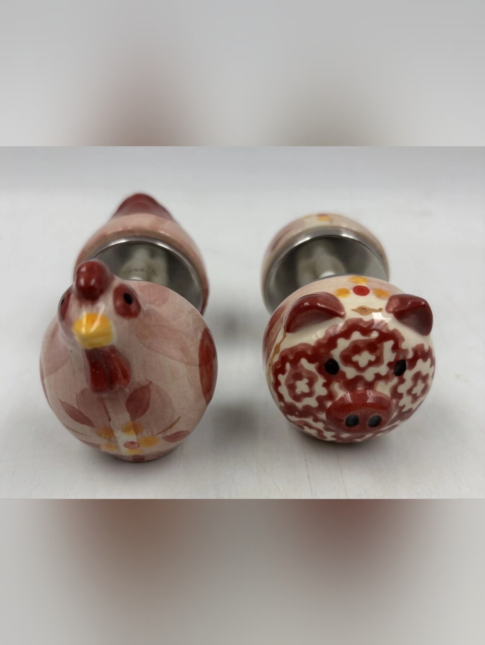Temp-Tations Ceramic Chicken And Pig Corn Holders